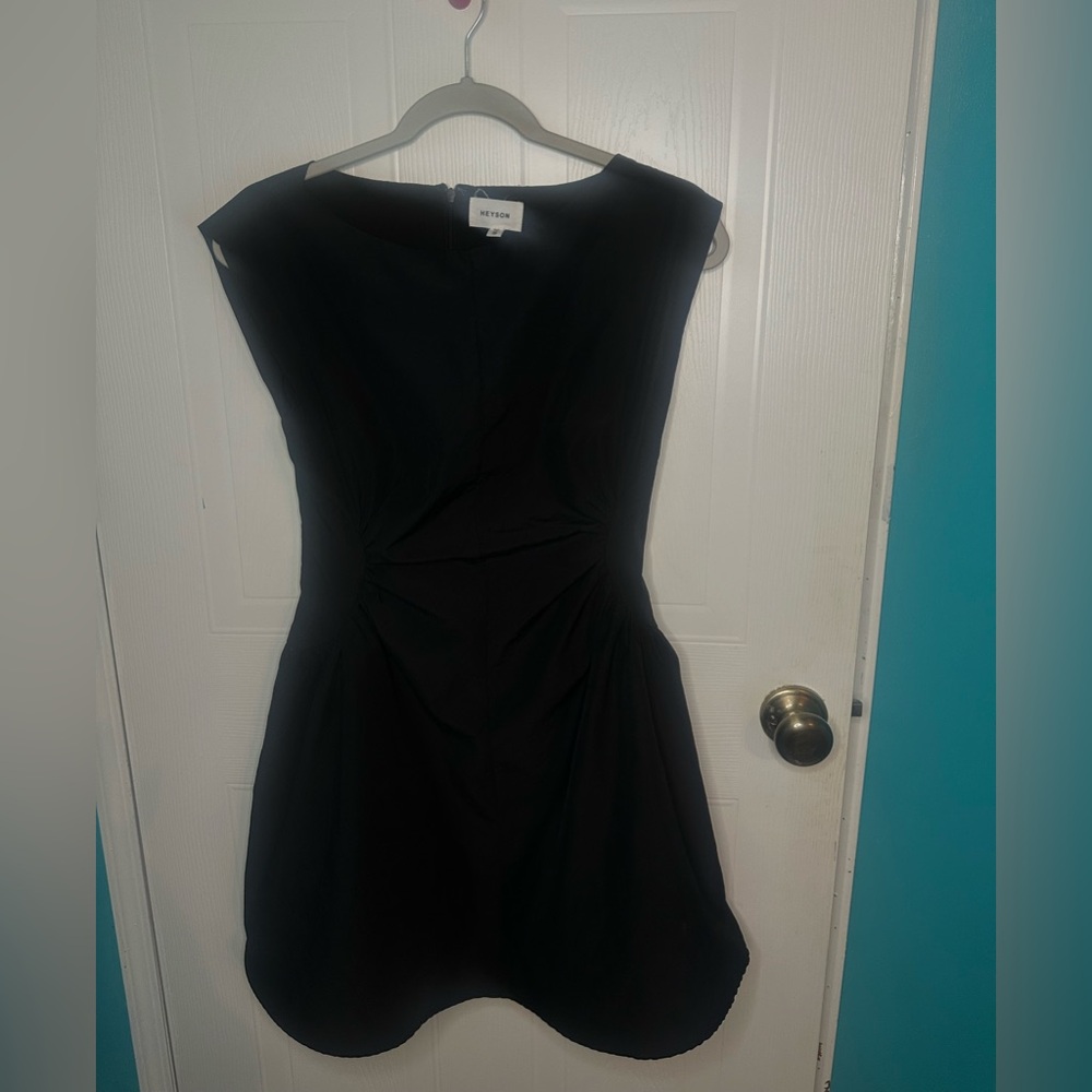 Elegant Asymmetrical Black Dress